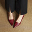 Women's Pointed Toe Slip-On Low Block Heel Pumps
