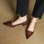 Women's Pointed Toe Slip-On Low Block Heel Pumps