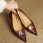 Women's Pointed Toe Slip-On Low Block Heel Pumps