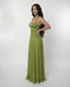Women's Prom Halter Neck Sweetheart Pleated Flowy Maxi Dress