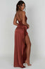 Women's Prom One Shoulder High Slit Maxi Dress