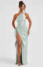 Women's Prom One Shoulder High Slit Maxi Dress