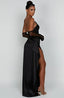 Women's Prom One Shoulder High Slit Maxi Dress