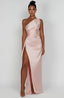 Women's Prom One Shoulder High Slit Maxi Dress