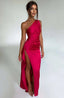 Women's Prom One Shoulder High Slit Maxi Dress