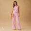 Women's Relaxed Sleeveless High-Neck Wide-Leg Full-Length Jumpsuit