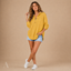 Women's Relaxed V-Neck Button-Front Long-Sleeve with Pocket Tunic Blouse