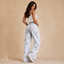 Women's Relaxed Wide-Leg High-Waist Embroidered Bow Detail Jeans