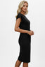 Women's Wedding Guest Ruched Waist Bodycon Cap Sleeve Midi Dress