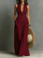 Women's Sleeveless Button Down Lapel Collar Maxi Shirt Dress