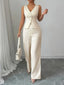 Women's Formal Top Wide-Leg Pants Set