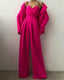 Women's Spaghetti Strap Pleated Wide Leg Jumpsuit