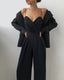 Women's Spaghetti Strap Pleated Wide Leg Jumpsuit