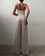 Women's Spaghetti Strap Pleated Wide Leg Jumpsuit