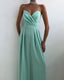 Women's Spaghetti Strap Pleated Wide Leg Jumpsuit