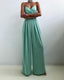 Women's Spaghetti Strap Pleated Wide Leg Jumpsuit