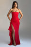 Women's Strapless High Slit Maxi Dress