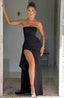 Women's Strapless High Slit Maxi Dress