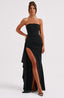 Women's Strapless High Slit Maxi Dress
