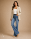 Women's Structured Notch-Lapel Single-Button Long-Sleeve Blazer Jacket