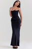 Women's Structured Strapless Corset Maxi Dress