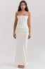 Women's Structured Strapless Corset Maxi Dress