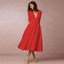 Women's Chic Deep V-Neck Midi Dress