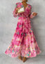 Women's Wrap Floral Summer Evening Maxi Dress