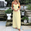 Women's Ruched Sleeveless Bodice Maxi Dress