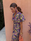 Women's Printed Puff Sleeve Summer Midi Dress