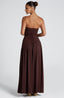 Women's Summer Wedding Guest Maxi Dress Strapless Side Slit