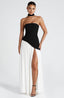 Women's Summer Wedding Guest Maxi Dress Strapless Side Slit