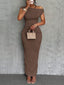 Women’s Off Shoulder Bodycon Maxi Dress