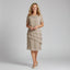 Women's Tiered Round Neck Short Sleeve Asymmetrical Midi Dress