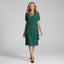 Women's Tiered Round Neck Short Sleeve Asymmetrical Midi Dress