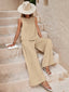 Women's Casual Two-Piece Sleeveless Top Wide Leg Pants Set