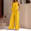 Women's Casual Two-Piece Sleeveless Top Wide Leg Pants Set