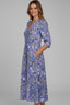 Women’s V-Neck and Three-Quarter Sleeves Midi Dress