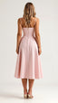 Women's Spaghetti Straps Corset Midi Dress