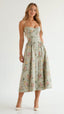 Women's Spaghetti Straps Corset Midi Dress