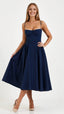 Women's Spaghetti Straps Corset Midi Dress