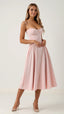 Women's Spaghetti Straps Corset Midi Dress