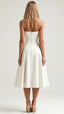 Women's Spaghetti Straps Corset Midi Dress