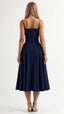 Women's Spaghetti Straps Corset Midi Dress