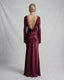 Women's Wedding Guest Boat Neck Long Sleeve Maxi Dress