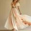 Women's Wedding Guest Floral V-Neck Flowy Maxi Dress