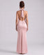 Women's Wedding Guest Halter Bodycon Maxi Dress