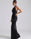 Women's Wedding Guest Halter Bodycon Maxi Dress