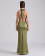 Women's Wedding Guest Halter Bodycon Maxi Dress