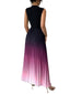 Women's Wedding Guest Ombre Pleated Sleeveless Midi Dress
